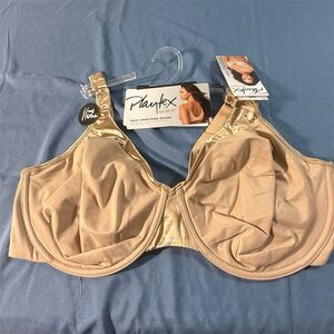 Playtex Secrets Women's Bra 44D Beige Back Smoothing Underwire